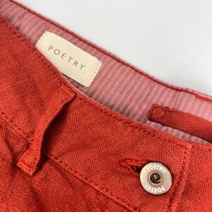 POETRY 100% Linen Burnt Orange Jeans